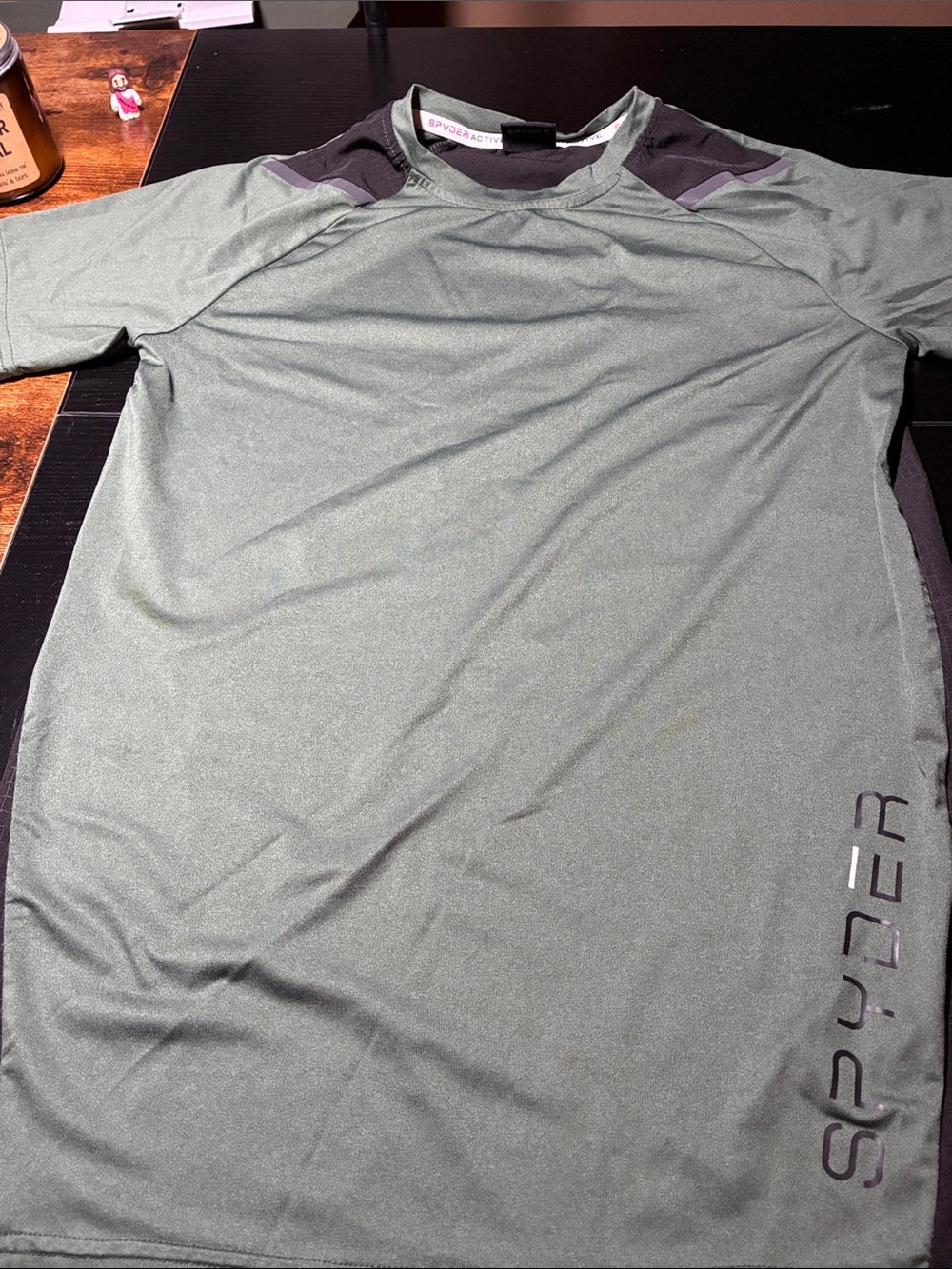 Spyder Men's Olive & Black Swim Rash Guard